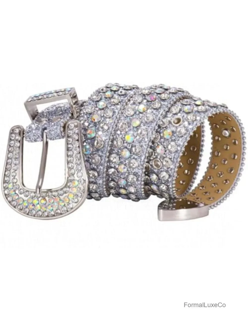 Punk Cowgirl Rhinestone Crystal Belt for Women – Sparkly Western Style for Jeans